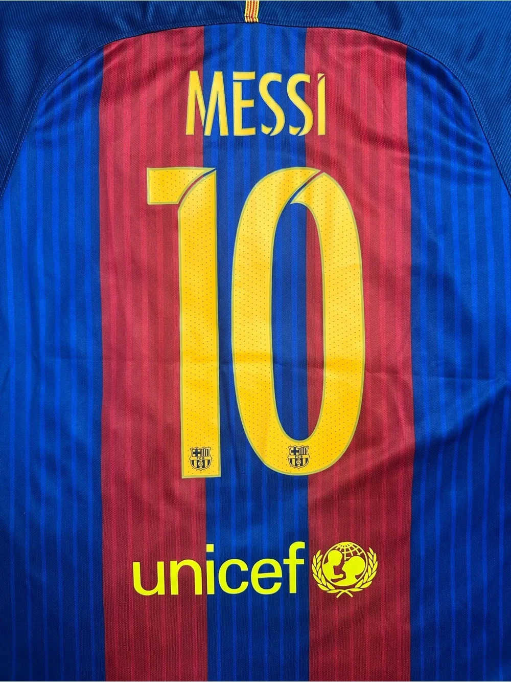 Nike Mens Blue Red FC Barcelona Messi #10 Jersey - Picture 5 of 5